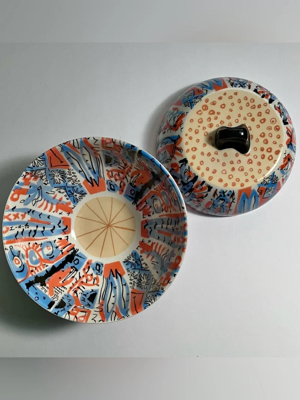 KATSUHIKO HIBINO Lidded Rice Bowl / Famous JAPANESE ARTIST / H-Table Collection